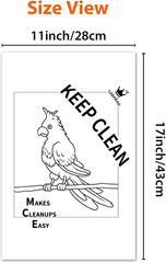 Bird Cage Liners, Bird Cage Paper Liners, 50Pcs Disposable Cage Liners, Pre-Cut