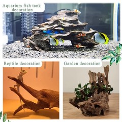 Hamiledyi Natural Driftwood for Aquarium Decor Sinkable Reptile Wood Branches…