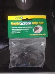 NEW Tetra Reptoscreen Clip Set -Holds Screen Cover Securely to Aquarium Frame