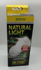 EXO TERRA NATURAL LIGHT – 26 WATT – PT-2191 – REPLACES REPTI GLO 2.0 COMPACT