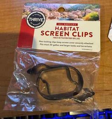 METAL HABITAT SCREEN COVER CLIPS for 30 Gallon & Larger 2pk Thrive NEW!