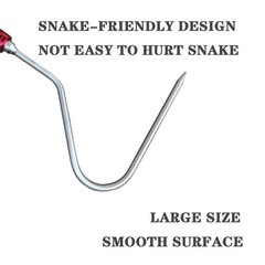 48” High-Carbon Snake Hook Catcher Stick Tongs Grabber Reptile Pick-up Handl…