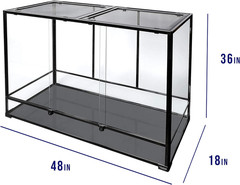 Extra-Tall 48x18x36 Terrarium by Carolina Custom Cages – Easy Assembly