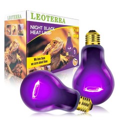 Night Heat Bulbs for Reptile 2Pack100W,Night Black Light Bulbs for Lizard Bea…