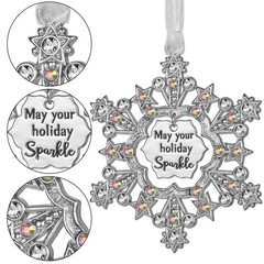 LIFE&FOOT Christmas Tree Ornaments 2025 Snowflakes Hanging Charm Decorative P…