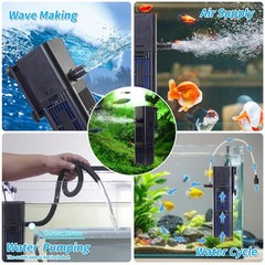 Aquarium Filter Water Flow Adjustable for 20-75 Gallon Fish Turtle Tank 264GP…