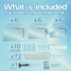 Cat Couch Protector for Cats – Complete Anti-Scratch Protection Kit with 18 C…