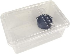 Clear Ventilated Reptile Habitat Container – Lightweight & Stackable XS For Pets
