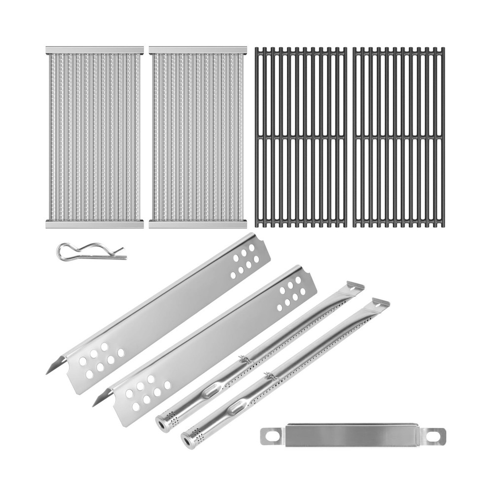 Gas Grill Replacement Kit with Emitter Plates and Cooking Grates