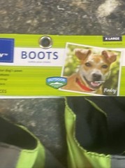TOP PAW Green & Gray Reflective Waterproof Dog Boots (XL) (NEW)