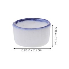12Pcs White Ceramic Tiny Water Bowls Durable Reptile Food Dishes for Spiders