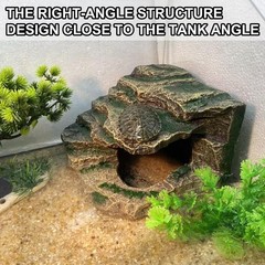 Hermit Crab Climbing Steps and Hideout Resin Simulation Rock Reptile Hides an…