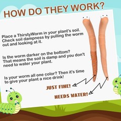 Relaxweex 6 Pcs Water Sensor Ceramic Worm The Potting Shed Worm Water Sensor …