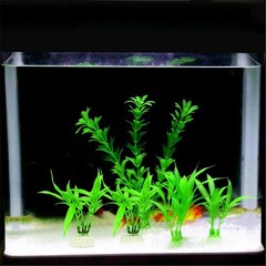 COMSUN 10 Pack Artificial Aquarium Plants, Small Size 4 inch Approximate Heig…