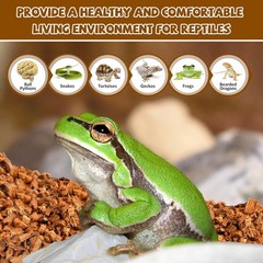2 Pack Coconut Chip Substrate Reptile Bedding Natural Coco Husk for Snake Gecko