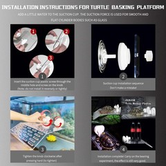 Turtle Habitat Platform 9.45 Inch Clear Acrylic Basking Space for Active Turtles