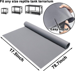 2-Pack Reptile Carpet Mats, Two-Tone Substrate for Bearded Dragons, Geckos, Snak