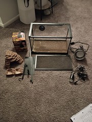Reptile Terrarium with Lamps And Asscessories. This Was Used For Maybe A Month.