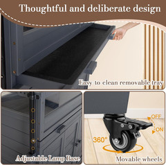 Premium Reptile Habitat Enclosure for Tortoises, Lizards, and Snakes – Adjustabl