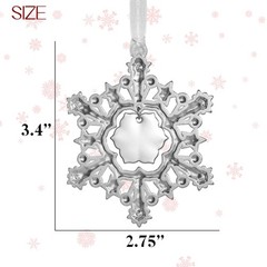 LIFE&FOOT Christmas Tree Ornaments 2025 Snowflakes Hanging Charm Decorative P…