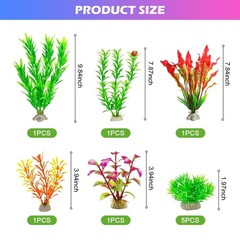10Pcs Aquarium Plants, Fish Tank Accessories Artificial Aquatic Plants, Artif…