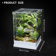 Jumping Spider Enclosure,7.8”X8”X12” Large Insect Terrarium, Praying Mantis H