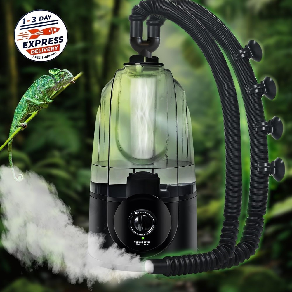Nebulizador para reptiles de 3,8 L, humidificador silencioso para terrarios