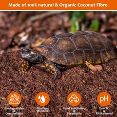 2 Pack Natural Coconut Fiber Substrate for Reptile- Premium Compressed Coconu…