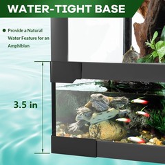 34/50/67 Gallon Reptile Tank ReptileTall Glass Terrarium Double Hinge Door