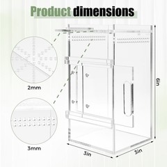 Jumping Spider Enclosure Acrylic Spider Cage Insect Terrarium Bug Habitation