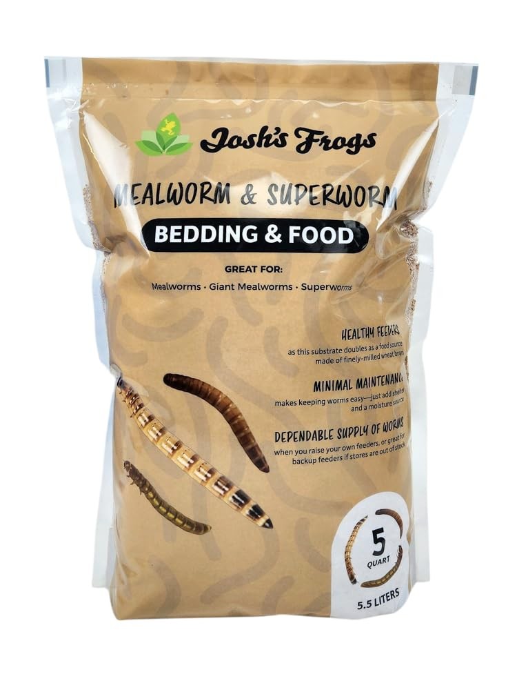 Mealworm & Superworm Wheat Bran Bedding and Food Source (5 Quarts)