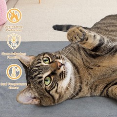 Pet Heating Pad for Cats and Small Dogs, Heated Cat Bed, Auto Temperature Con…