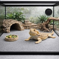 Mechpia 47″ x 24″ Large Reptile Carpet Terrarium Liner Bedding Reptile Substr…
