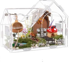 Acrylic Jumping Spider Enclosure with Magnetic Door – Transparent Tarantula Terr