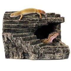 Reptile Hide, Great for Geckos, Snakes, Bearded Dragons & Lizards. with Steps…