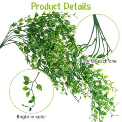 Reptile Plants Tank Habitat Decorations 2 Pcs Artificial Leaves Habitat Decor…