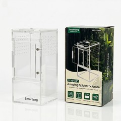 【PreAssembled】 Jumping Spider Enclosure3″×3″×6″ Front Above Opening Praying M…
