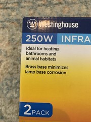 250w Infrared Heat Lamp 2 Pack But Only Has One Bulb Ideal For Small Rooms.