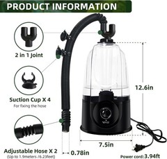 3.8L Ultrasonic Quiet Reptile Fogger Mister – Ideal for Terrarium Humidification