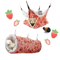 Guinea Pig Rat Ferret Hammock and Warm Bed Small Pet Hideout Tunnel Cave Hang…