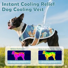 Dog Cooling Vest – Lightweight Pet Cooling Shirt 3D Breathable Mesh, Reflecti…
