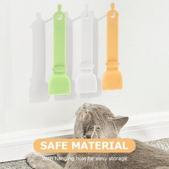 3PCS Cat Strip Feeder Spoon Cute Cat Head Lickable Treat Puree Dispenser