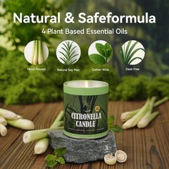 Citronella Candles Outdoor Set, 2 Pack Jar Candle for Patio Camping Backyard …