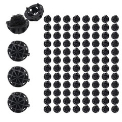 100pcs Aquarium Bio Balls Fish Tank Filters Black 16MM W8K48008