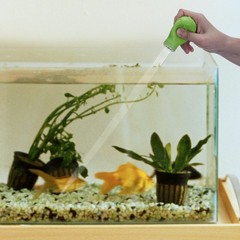 Alimentador/cambiador de agua manual para peces de coral de 18,7 pulgadas largo