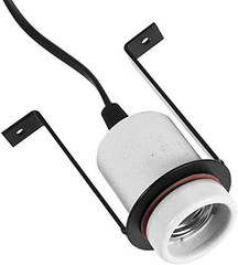 Reptile Ceramic Heat Lamp Holder Pet Heater Bracket for Heat Lamp Bulb 300W(Bulb