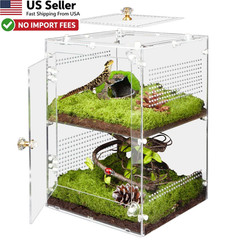 Large Jumping Spider Enclosure 2 in 1 Ventilated Reptile Terrarium Acrylic