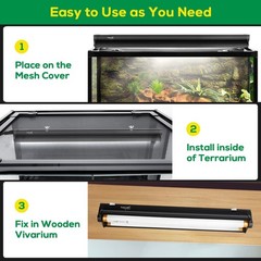 10.0 UVB Reptile Light Fixture Combo Kit for Bearded Dragons & Turtles