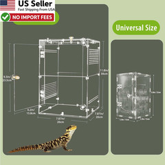 Large Jumping Spider Enclosure 2 in 1 Ventilated Reptile Terrarium Acrylic