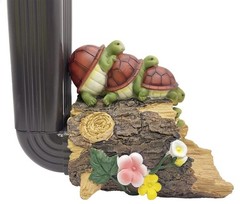 Turtle Statue Deco Rain Gutter Diverter Extension Downspout Splash Block | Ec…